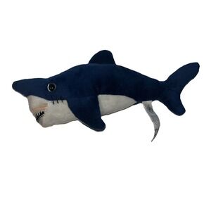 The Petting Zoo Great White Shark Plush Toy – Blue Teeth 9" Lovey 2017